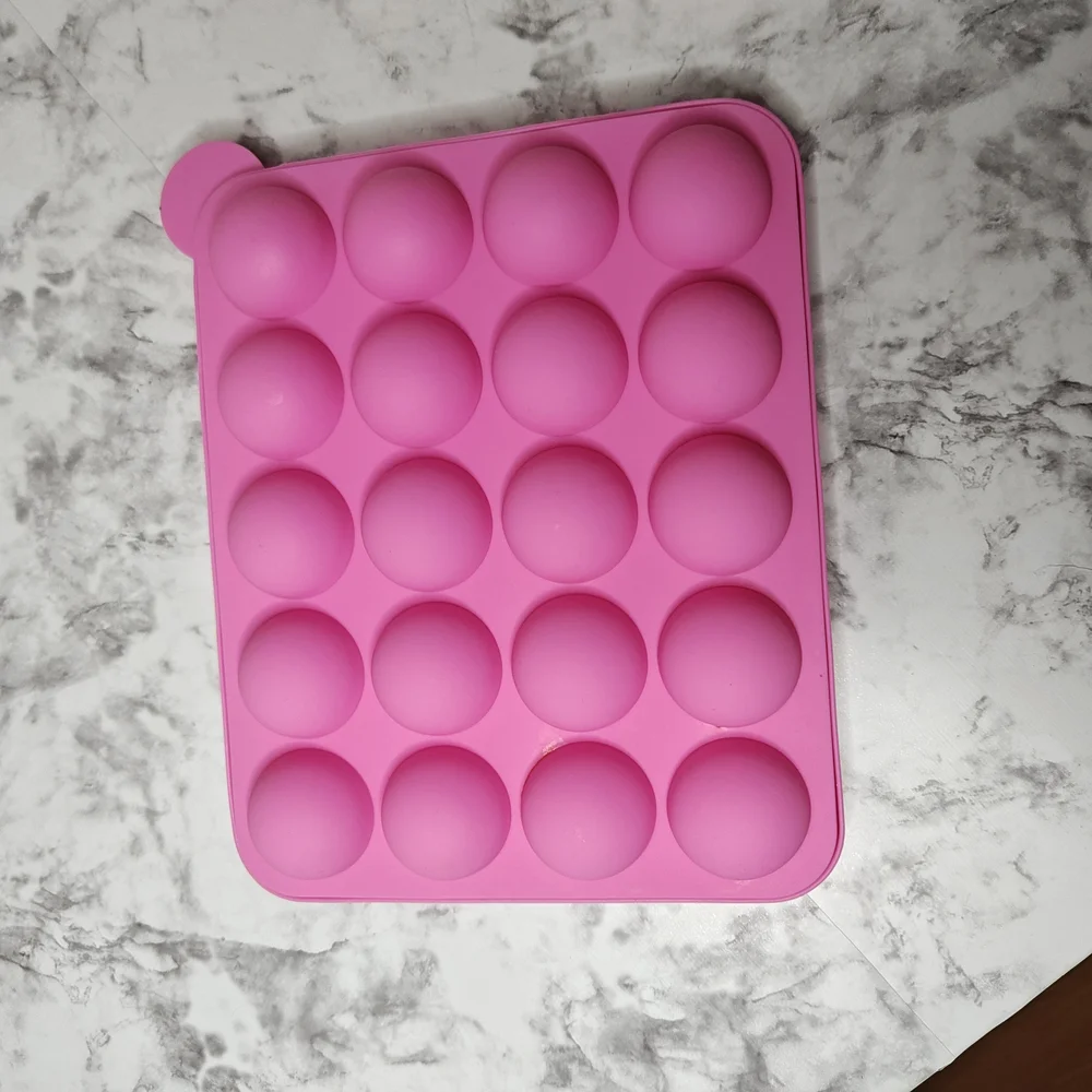 Pink Silicone Cake Pop Mold